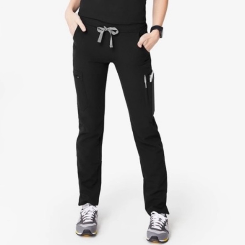 Figs Yola Black Skinny Scrubs Pants